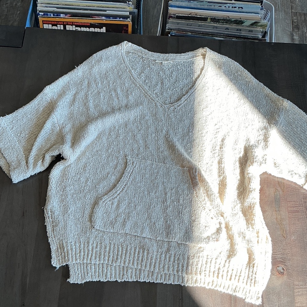 Easel Cream Knit Sweatshirt